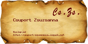 Csuport Zsuzsanna névjegykártya